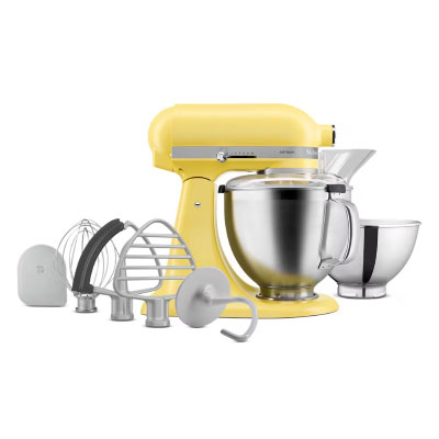 2025 Color of the Year Butter Stand Mixer background image